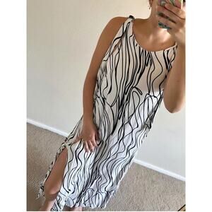 FWRD Australia Black white maxi dress geometric mod minimalist neutral